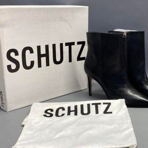 💎NEW SCHUTZ Leather MIKKI BOOTIE Black Size 8